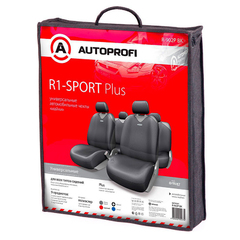 Чехлы майка "AUTOPROFI" R-1 SPORT PLUS (9 предмет, черные)