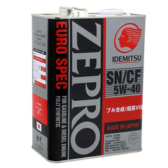Масло моторное IDEMITSU 5w-40 ZEPRO EURO SPEC SN/CF синт. (4 л.)