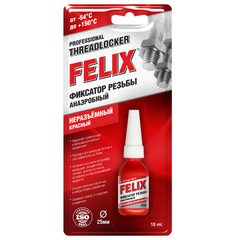 Фиксатор резьбы "FELIX" красный неразъемный (6мл.)