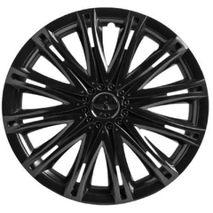Колпак колеса декоративный R14 "AIRLINE" Скай черные (4шт)