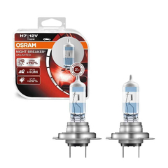 Лампа галоген H7 55W "OSRAM" Night Breaker Silver +100% (2шт.)