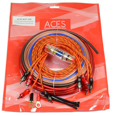 Проводка подключения усилителя "ACES" KIT 4.08 (4-х канал.)