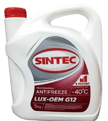 Антифриз SINTEC LUX G12 красный (5 кг.)