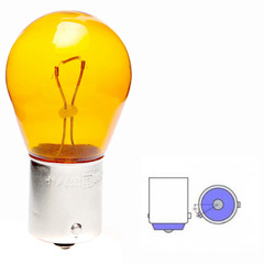 Лампа 12V PY21W NARVA оранж. со смещением