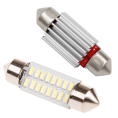 Лампа светодиодная T11x36 12V  16SMD с радиатором