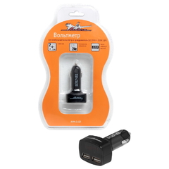Вольтметр в прикуриватель "AIRLINE" 2 USB