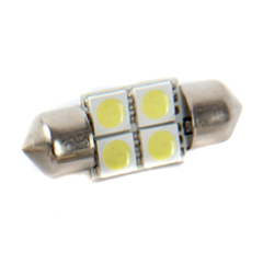 Лампа светодиодная T11x31 12V 4SMD Blue "МАЯК" 