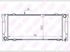 Радиатор 2-х рядный  ГАЗ-3302 Газель NEXT ПОАР