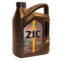Масло моторное ZIC X7 (диз.) SAE10w-40 CL-4 (4л.) синт.