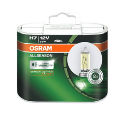 Лампа галоген H7 55W "OSRAM" Allseason Extra Visibility (2 шт.)