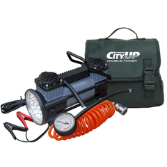 Компрессор "CityUp" АС-619  Double Piston с фонарем 
