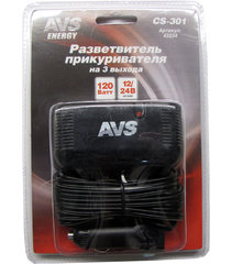 Разветвитель прикуривателя "AVS" 301