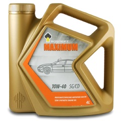 Масло моторное Rosneft Maximum 10w-40 SG/CD п/синтетика (4л.)