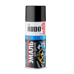 Эмаль аэрозоль "KUDO" черная матовая акриловая (520мл)