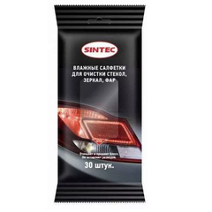 Салфетки "SINTEC" влажные для зеркал, фар