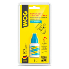 Фиксатор резьбы "WOG" синий разъемный (9мл.)