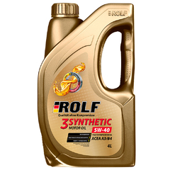 Масло моторное ROLF 3-SYNTHETIC  5W-40 A3/B4 синтетика (4 л.) пластик