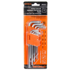 Набор ключей TORX "Авто Дело" 9 пред. с отверст. (Т10-Т50)