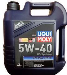 Масло моторное LIQUI MOLY 5W-40 Optimal Synth A3/B4 (4л.) синт.